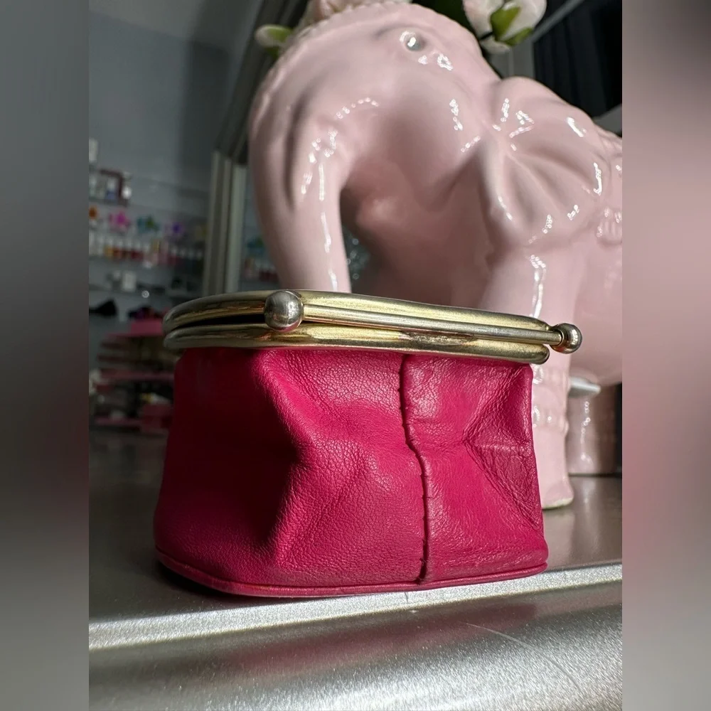 Christian Dior Pink Coin Jewelry Pouch